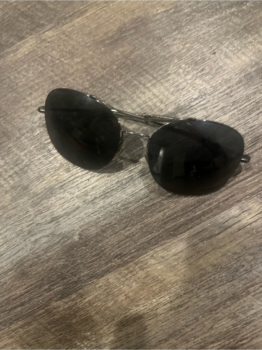 Gucci Black Aviator Sunglasses